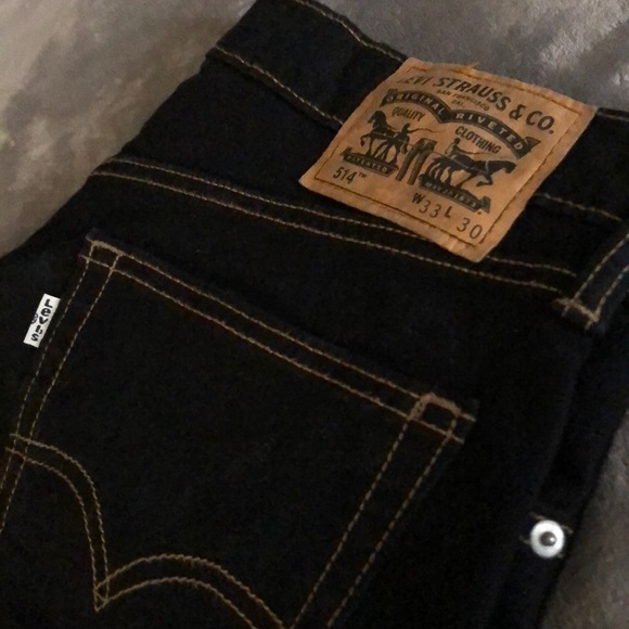 NWT Levi's 514 Straight Fit Men's Jeans Black - Picture 1 of 3